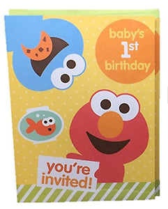 Buy Sesame Street Babys 1st Birthday Party Invitations Elmo 10 Cards