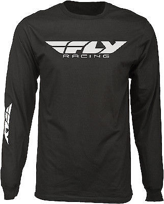 Fly Racing Camiseta negra de manga larga Ropa de mercancía