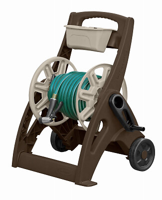 Suncast SFB200B Mobile Hose Reel Cart, Mocha/Light Taupe, Holds 225 Ft. of Hose