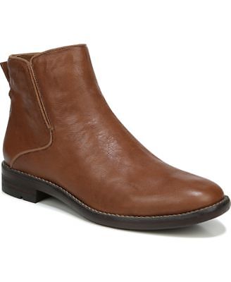 

FRANCO SARTO Женские коричневые кожаные ботильоны Marcus с миндалевидным носком на наборном каблуке, 8 м, Коричневый, H2748L1