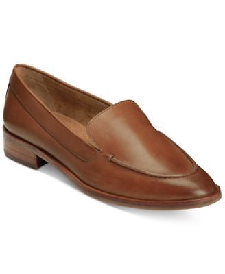 

AEROSOLES Женские коричневые кожаные лоферы без шнуровки с полированной отделкой East, Коричневый, EAST SIDE
