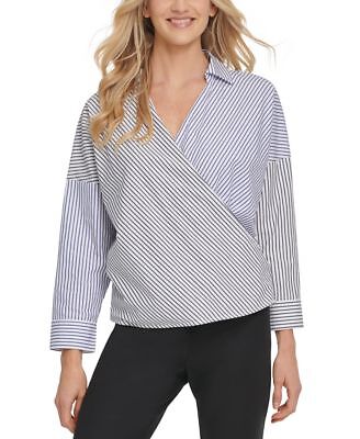 

Dkny Женская рубашка с длинным рукавом в полоску L/S, разноцветная, средняя, Multi