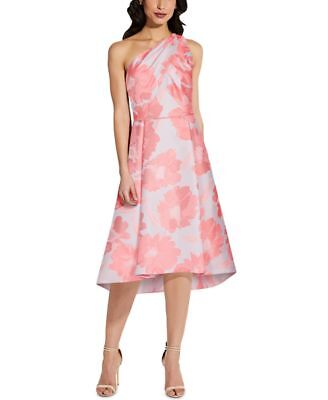 

ADRIANNA PAPELL Женское вечернее платье кораллового цвета с асимметричным вырезом, Коралл