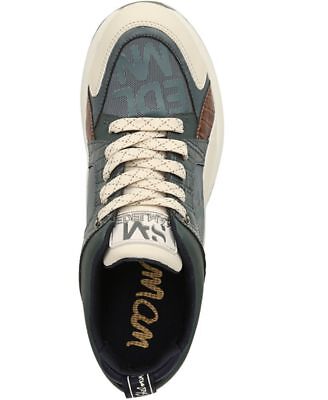

Женские кроссовки SAM EDELMAN серого цвета с крокодиловым язычком Dallon Leather Athletic Running Shoes, Серый, G8319M1