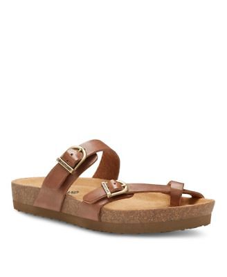 

EASTLAND Женские коричневые кожаные сандалии на танкетке Tiogo на платформе 0,5 дюйма, 11 м, Коричневый, 3772-79