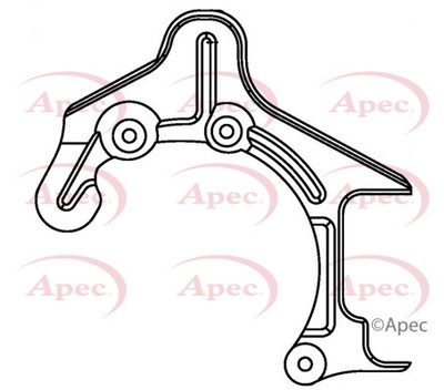 Brake Disc Splash Panel Front Left ASG1141 Apec Guard Plate 6N0615311A Quality