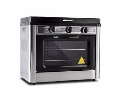 Portable Gas Oven 47 Twin Burner Stove Stainless Steel Lpg Easy
