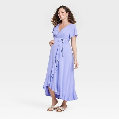 

Вязаное платье для беременных с короткими рукавами Flutter - Isabel Maternity by Ingrid - Isabel, Фиолетовый