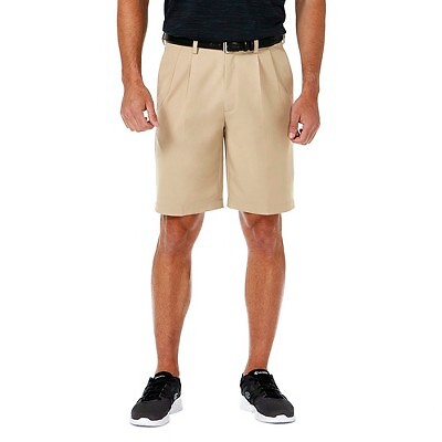 

Мужские шорты Haggar Cool 18 Pro Regular Fit со складками спереди 32 x 9,5 дюймов - хаки, Khaki