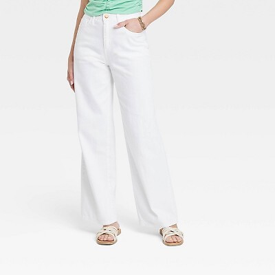 

Женские широкие джинсы с высокой посадкой - Universal Thread White, Белый