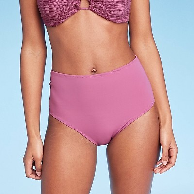 

Женские плавки бикини со средней посадкой и высокой талией - Shade - Shore Pink, Розовый