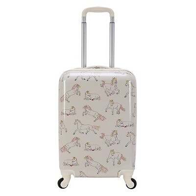 

Детский чемодан Crckt Hardside Carry On Spinner — кремовый единорог, Cream