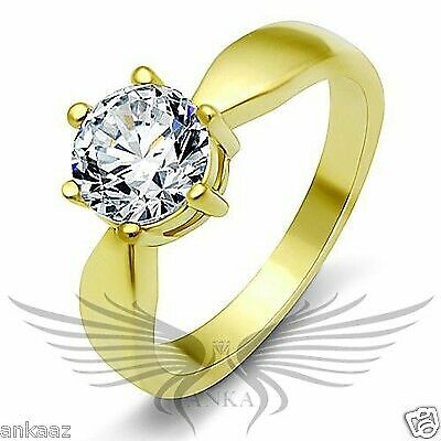 Brilliant 1.25Ct Round Cubic Zircon CZ AAA Engagement Ring 5 6 7 8 9 10 Tk071G