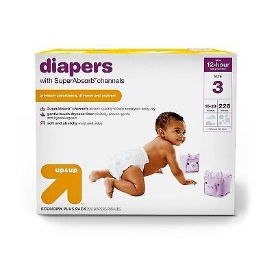 Diapers Economy Plus Pack - Size 3 - 228ct - up & up