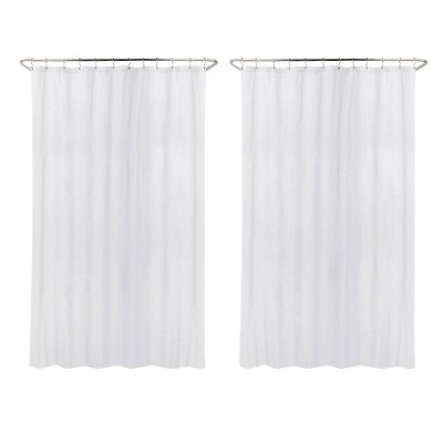 2pk Waterproof Fabric Heavy Weight Shower Liner White - Threshold