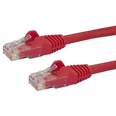 1PC STARTECH.COM N6PATCH14RD 14 ft Red Cat6 Ethernet Patch Cable with Snagless