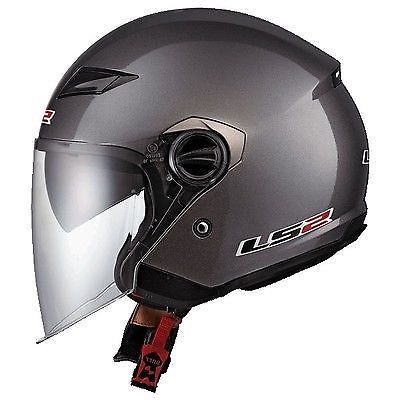 INFINITY 2 GLOSS CARBONIO OF603 06 CASCO JET DOPPIA VISIERA LS2 - Motorrace