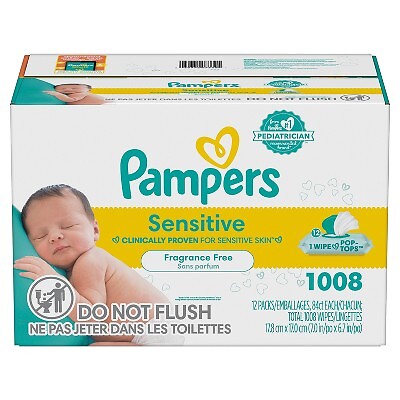 Детские влажные салфетки Pampers Sensitive - 1008 карат