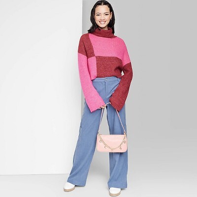 

Свободные вельветовые брюки карго с низкой посадкой для женщин - Wild Fable Slate Blue, Синий