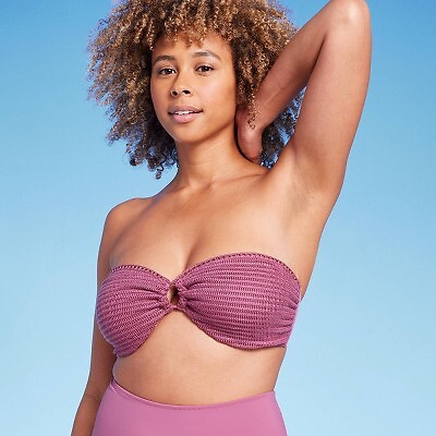 

Бикини-топ бандо, связанный крючком, женский - Shade - Shore Pink 38D, Not available