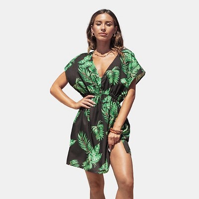

Женское платье-накидка с тропическими листьями — Cupshe-L-Green, Not available