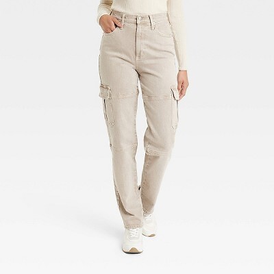 

Женские прямые джинсы с высокой посадкой в стиле 90-х — универсальная нить песочного цвета 4, Not available