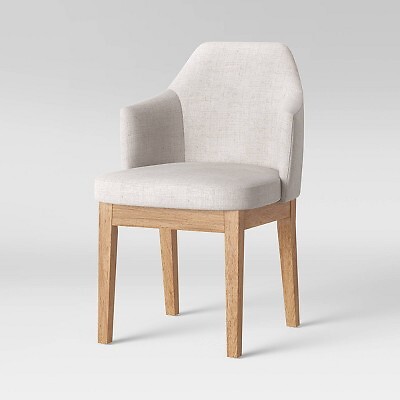 Мягкий обеденный стул с изогнутой спинкой Kinston Linen - Threshold