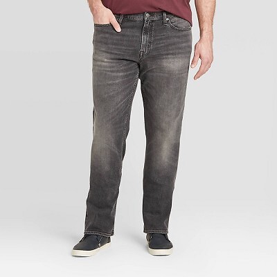 

Мужские джинсы прямого кроя Big - Tall — Goodfellow - Co Vintage Black, Черный
