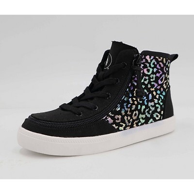 BILLY Footwear Детские кроссовки Haring Hi-Top - Черный переливающийся Cheetah 1