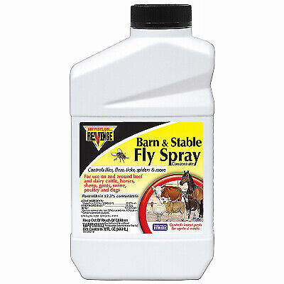 Barn And Stable Fly Spray Liquid Brown/Yellow Mild Solvent 12 Qt
