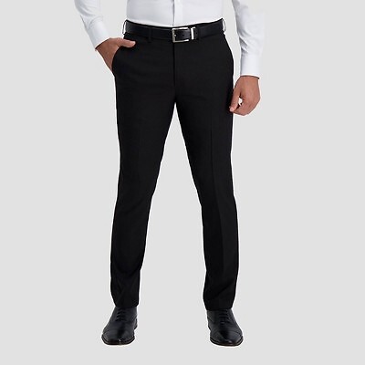 Мужские классические брюки Premium Stretch Slim Fit Haggar H26 - черные 33x32