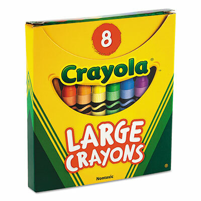 Large Crayons, Tuck Box, 8 Colors/Box 52-0080  - 1 Each