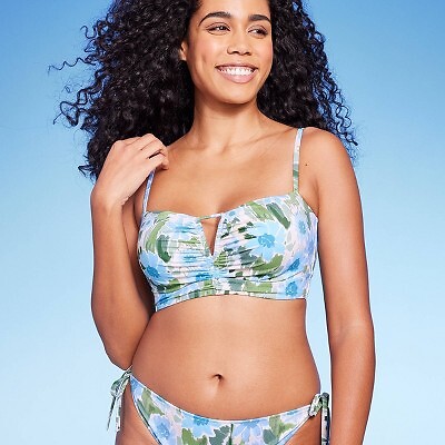 

Длинный бикини-топ с завязками и завязками для женщин - Shade - Shore Blue/Green 36D, Not available