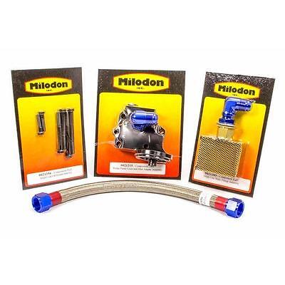 Milodon 21010, Kit Black Aluminum Bbm Oil System Sin Fits gle Line Static Perfor