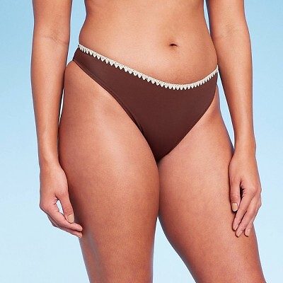 

Женские плавки бикини Cheeky с отделкой крючком - Shade - Shore Brown, Коричневый