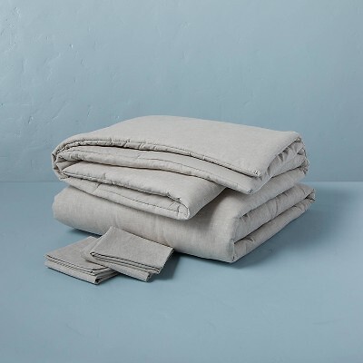 Комплект из 3 стеганых одеял King Linen Blend темно-серый - Hearth & Hand Magnolia