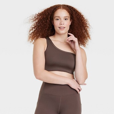 

Женский асимметричный спортивный бюстгальтер с легкой поддержкой и рельефной отделкой — All in Motion, Not available