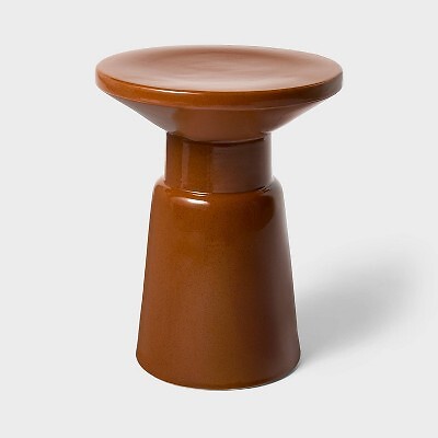 Ceramic Accent Table Brown - Threshold designed with Studio McGee