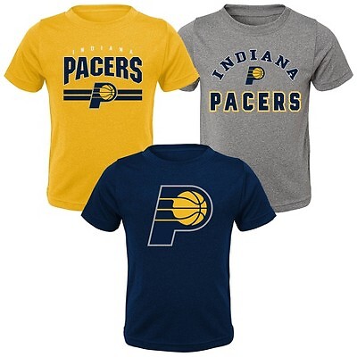 

Футболки NBA Indiana Pacers для малышей, 3 упаковки, 2 шт., Not available