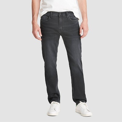 Мужские трикотажные джинсы узкого кроя DENIZEN from Levis 216 - черные 33x30