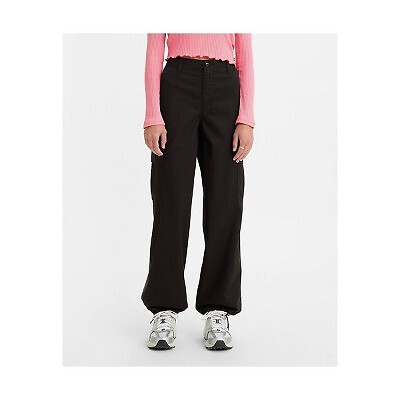 

Женские джинсы Levis Baggy со средней посадкой 94 года — черный карго, Black cargo