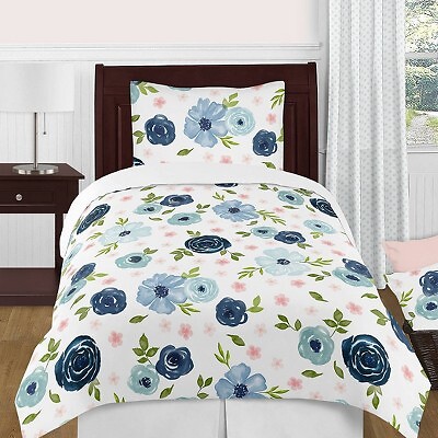 4pc Twin Sweet Jojo Designs Watercolor Floral Bedding Set Pi