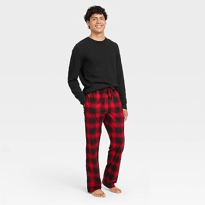 

Мужская пижама для сна Hanes Premium вафельного цвета - Красный