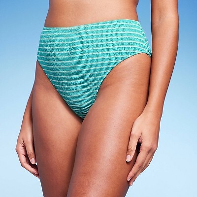 

Женские плавки бикини Cheeky со сборками и высокой талией - Shade - Shore Teal