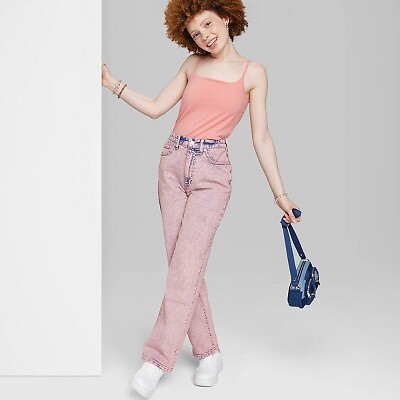 

Женские свободные прямые джинсы 90-х — Wild Fable Pink Wash 8, Not available