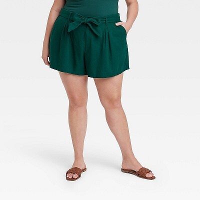 

Женские шорты с высокой посадкой - Ava - Viv Dark Green, Зеленый