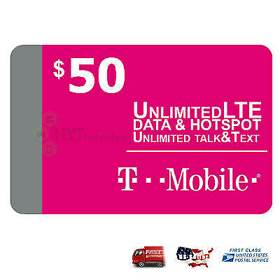 T-mobile Phone Sim With Prepaid Plan 30-60 Days $15/$25/$40/$50 5g/4g Lte