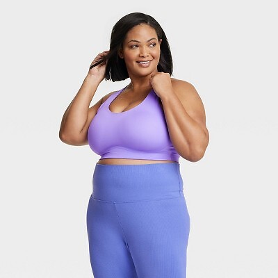 

Женский спортивный бюстгальтер с трансформируемыми бретелями с высокой поддержкой - All in Motion фиолетовый, Violet