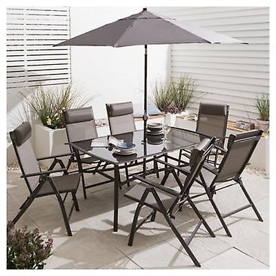 Roma Metal 8 Piece Garden Furniture  Set Tesco  in 