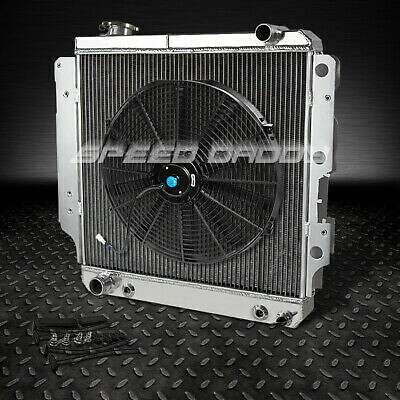 3-РЯДНЫЙ ПОЛНОСТЬЮ АЛЮМИНИЕВЫЙ ГОНОЧНЫЙ РАДИАТОР + 16 ВЕНТИЛЯТОРОВ 87-06 JEEP WRANGLER YJ/TJ 2,4-4,2л